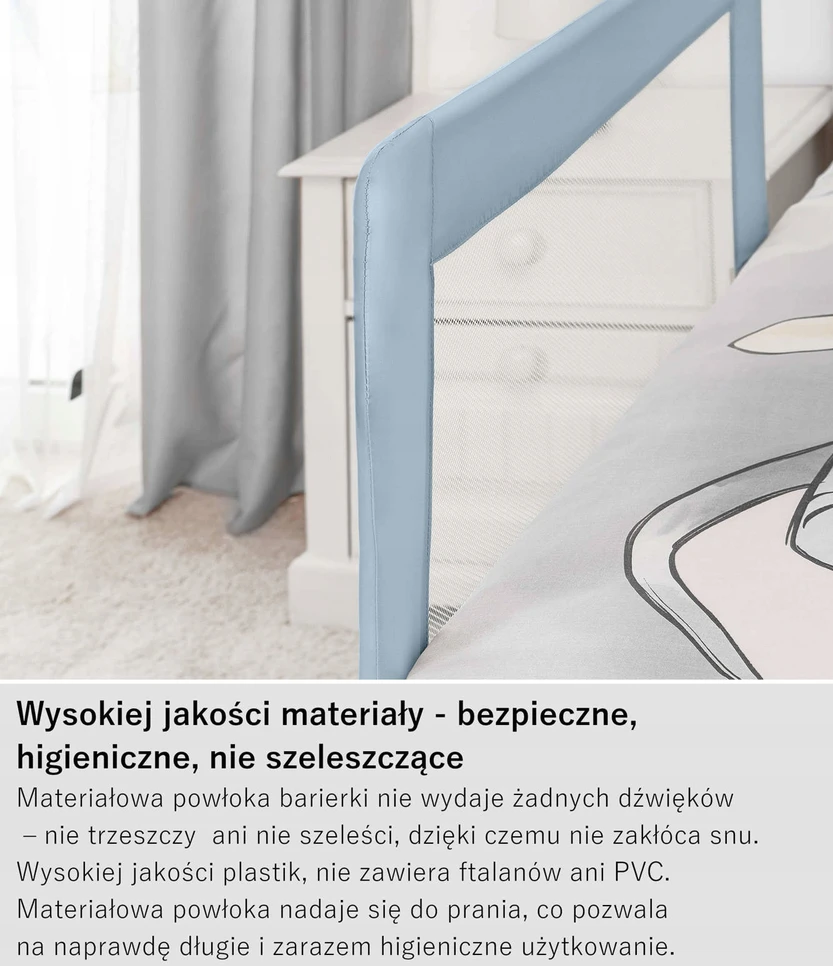 Barierka ochronna do łóżka dzieci 100cm h=50cm REER