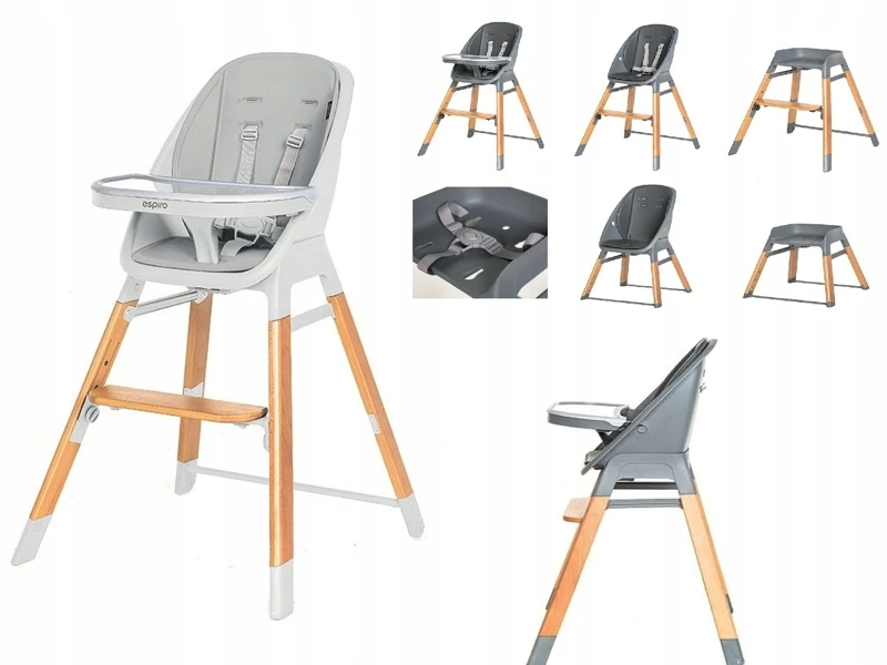 Barošanas krēsls Espiro SENSE 4in1 Baltas pilkas