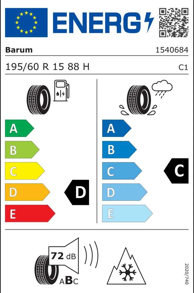 Barum 195/60R15 QUARTARIS 5 88H M+S