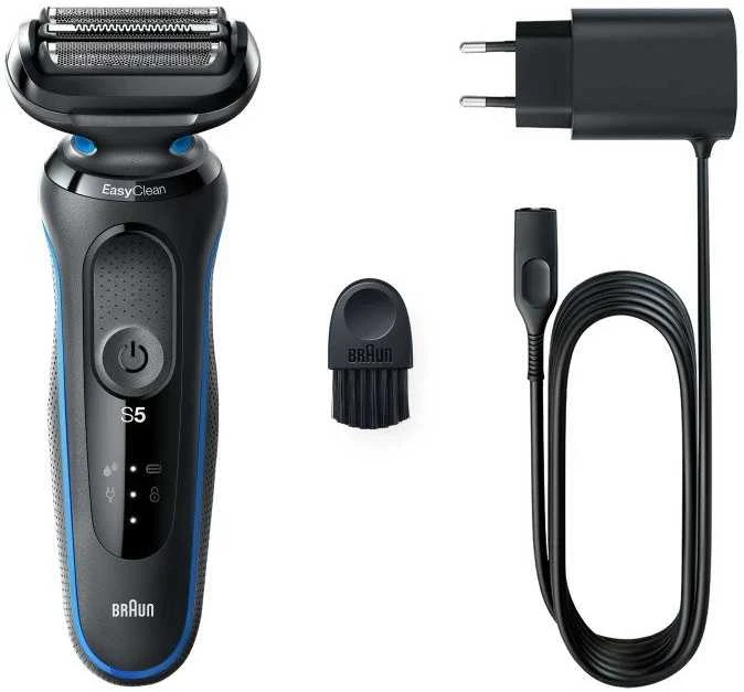 Braun | Shaver | 51-B1000s | Operating time (max) 50 min | Wet & Dry | Juodas/Mėlyna