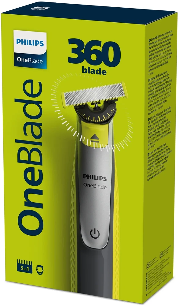 Barzdaskutė Philips OneBlade 360 QP2730/20, Pilkos/Žalios spalvos