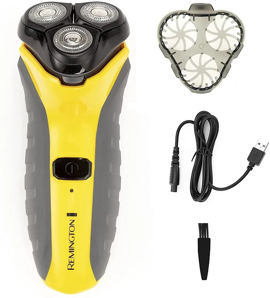 Barzdaskutė Remington | Rotary Shaver | PR1855 Virtually Indestructible | Cordless | Geltona/Juodas