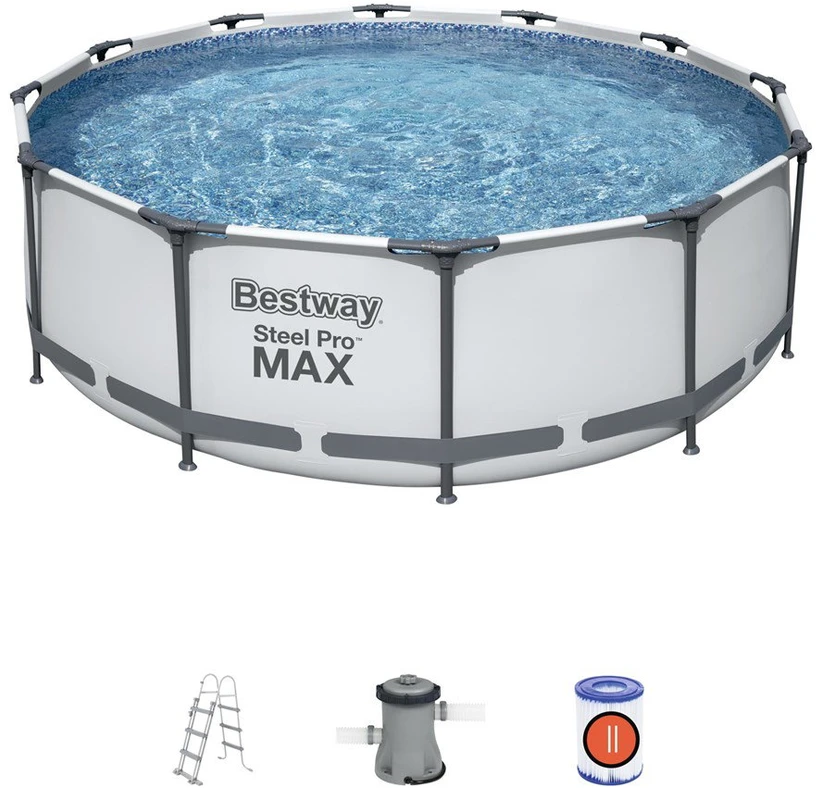 4.27m x 84cm Bestway apvalus karkasinis lauko baseinas STEEL PRO™ MAX 56595