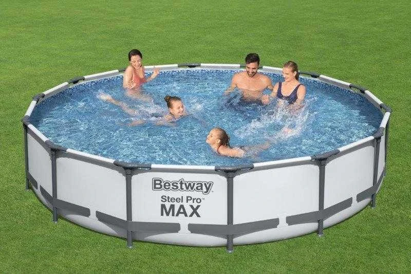 4.27m x 84cm Bestway apvalus karkasinis lauko baseinas STEEL PRO™ MAX 56595