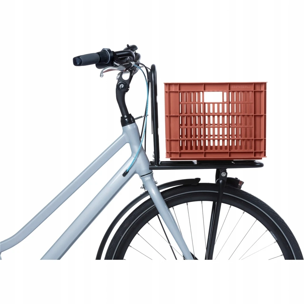 Basil Crate M terra red dviračio dėžė 29,5L