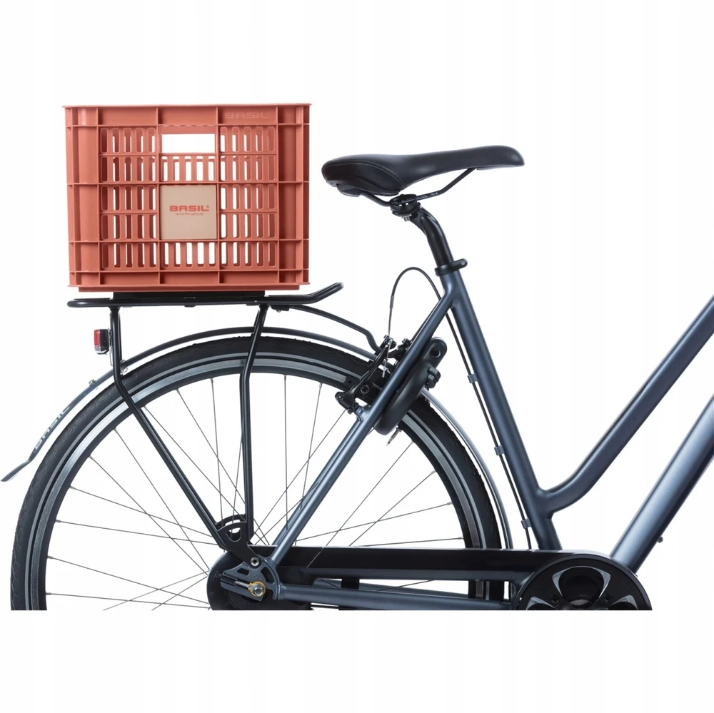 Basil Crate M terra red dviračio dėžė 29,5L