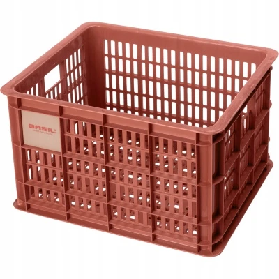 Basil Crate M terra red dviračio dėžė 29,5L
