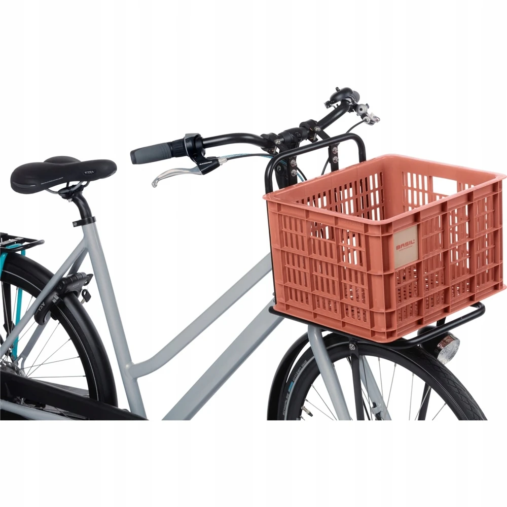 Basil Crate M terra red dviračio dėžė 29,5L