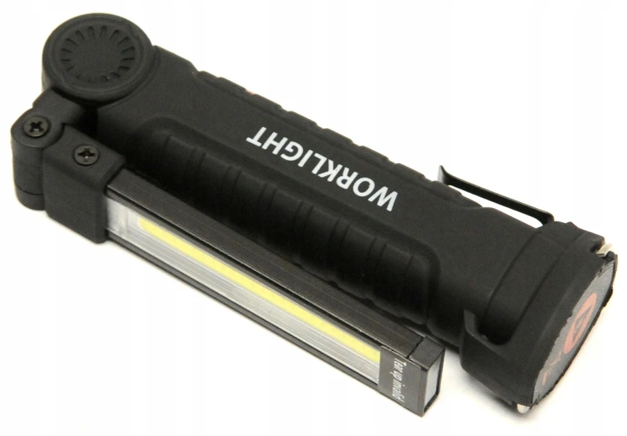 Bass Belaidė LED COB dirbtuvių lempa, 900 lm, su žibintuvėliu, maža
