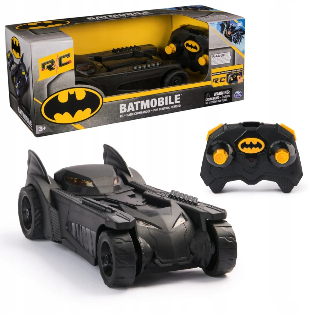 Batman Batmobile nuotolinio valdymo automobilis DC Comics RC šviesa, garsas 23 cm