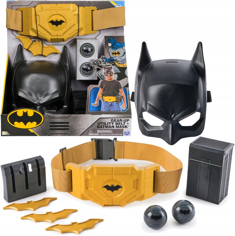 Batman BETMENO KAUKĖ + DIRŽO RINKINYS SU PRIEDAIS DC KOMICS NAUDOJIMO DIRŽAS