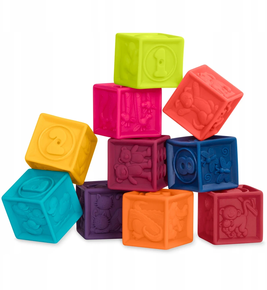 Battat Kubeliai su gyvūnais ir skaičiais B. Toys