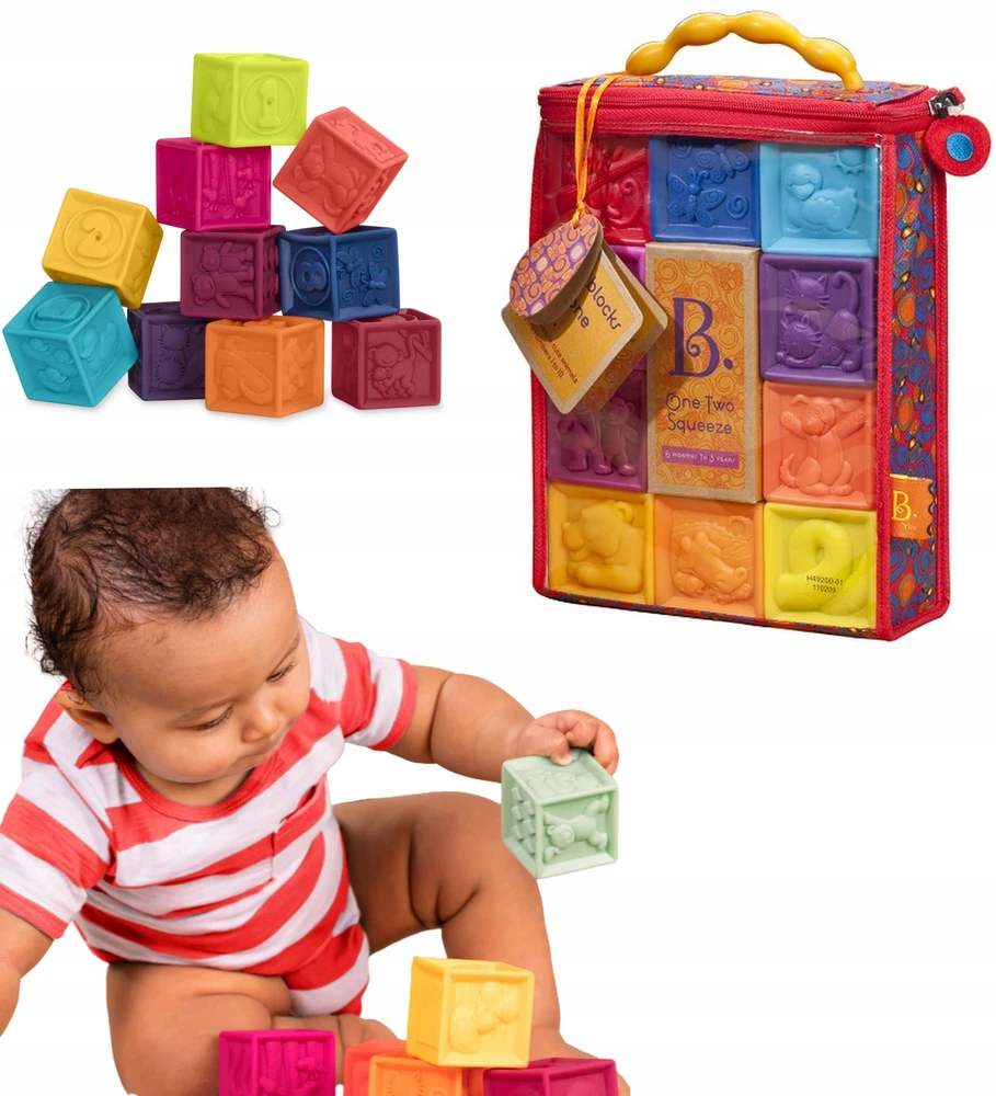 Battat Kubeliai su gyvūnais ir skaičiais B. Toys