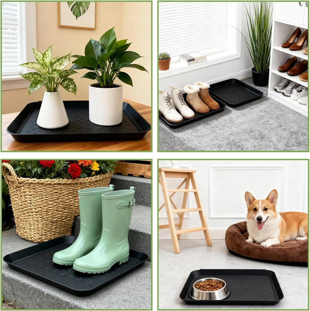 BATŲ DĖKLAS 3 VIENETŲ 35X275X3CM PLASTIKINIS LAŠŲ DĖKLAS STABILI JUODA