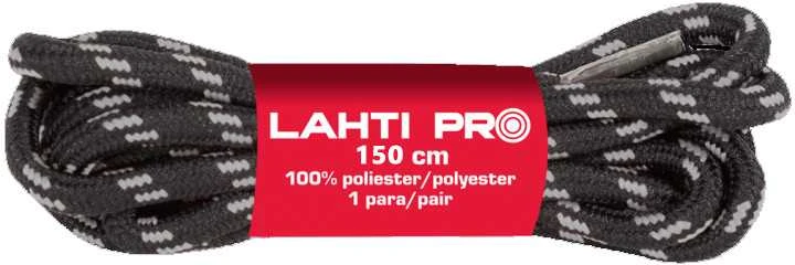Lahti Pro Batų raišteliai Apvalūs 150 cm Juodai-pilki