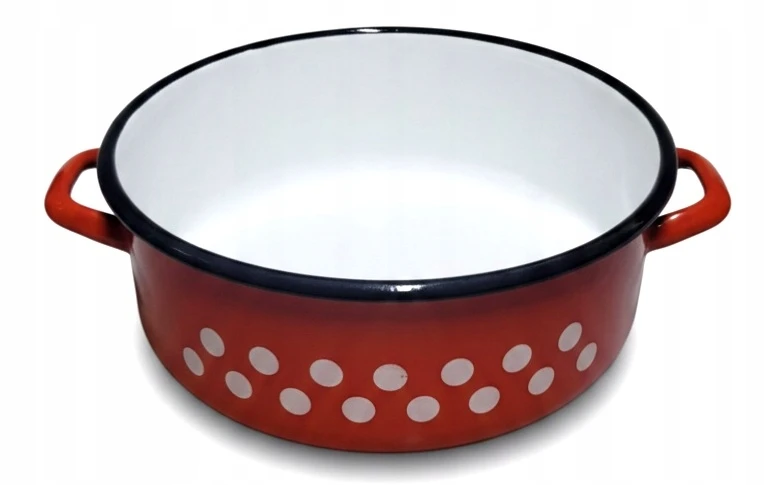 BB Emaliuotas puodas 2.5l Retro Low Lid Gas Induction Vengrinis fi 21cm