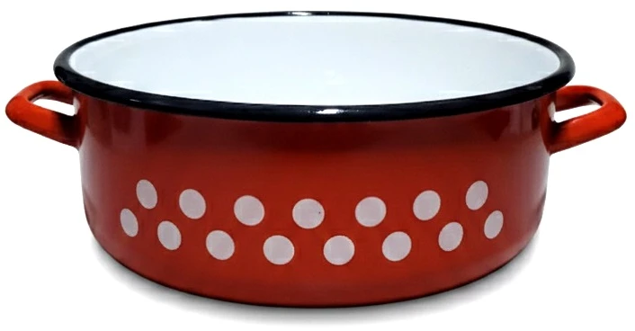 BB Emaliuotas puodas 3,5l Retro Low Lid Gas Induction Vengrijos fi 23cm