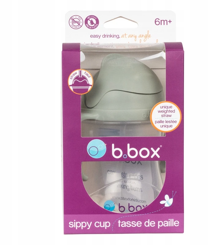 B.BOX BB200210 Vandens butelis su šiaudeliu 240 ml šalavijų