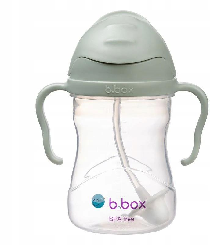 B.BOX BB200210 Vandens butelis su šiaudeliu 240 ml šalavijų