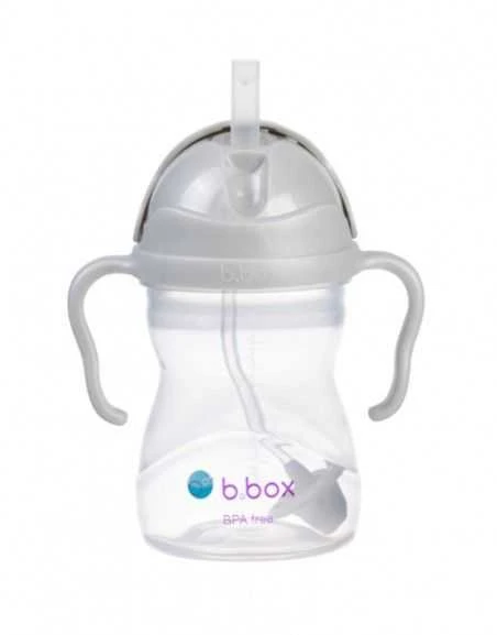 B.BOX - Gertuvė su šiaudeliu 240ml, pilkas