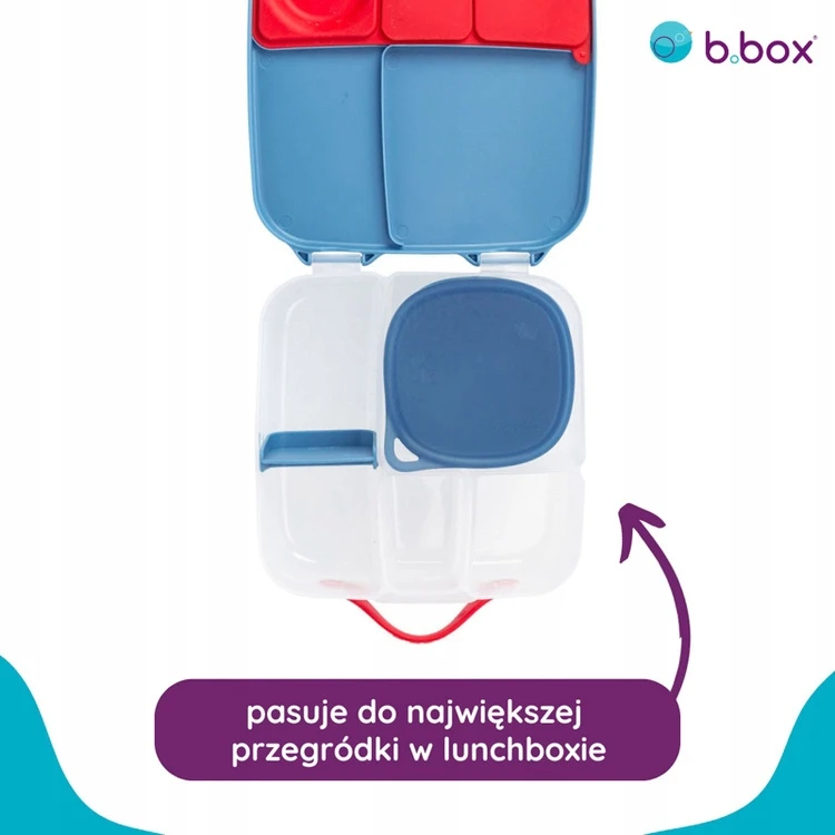 B.BOX Ocean Silikoninis indelis su dangteliu priešpiečių dėžutei 400ml mėlyna