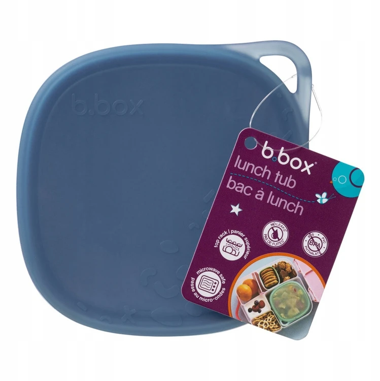 B.BOX Ocean Silikoninis indelis su dangteliu priešpiečių dėžutei 400ml mėlyna