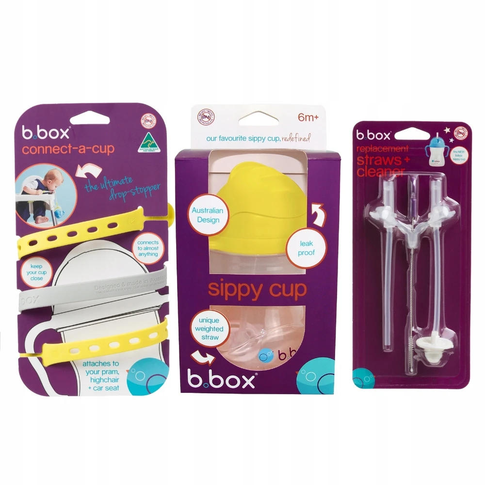 b.box rinkinys 3in1 Butelis su šiaudeliais 240ml + Virvelė + Atsarginiai šiaudeliai