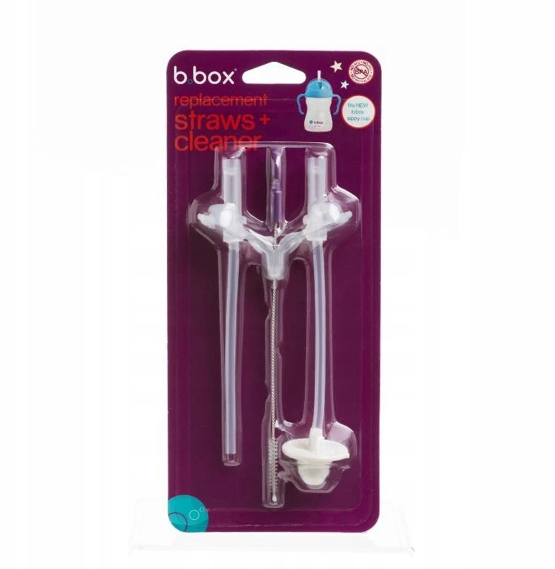 b.box rinkinys 3in1 Butelis su šiaudeliais 240ml + Virvelė + Atsarginiai šiaudeliai