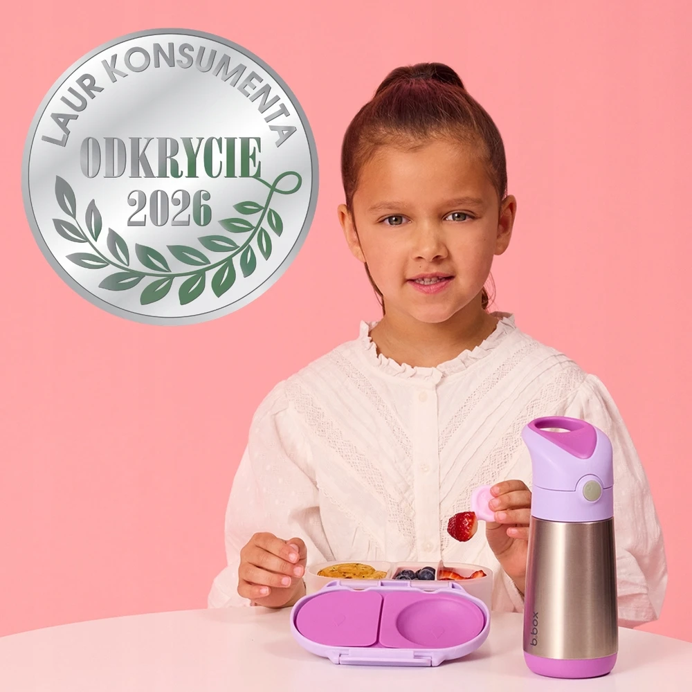B.BOX Sugar Plum Snackbox Mini maža užkandžių talpyklė, šviesiai violetinė