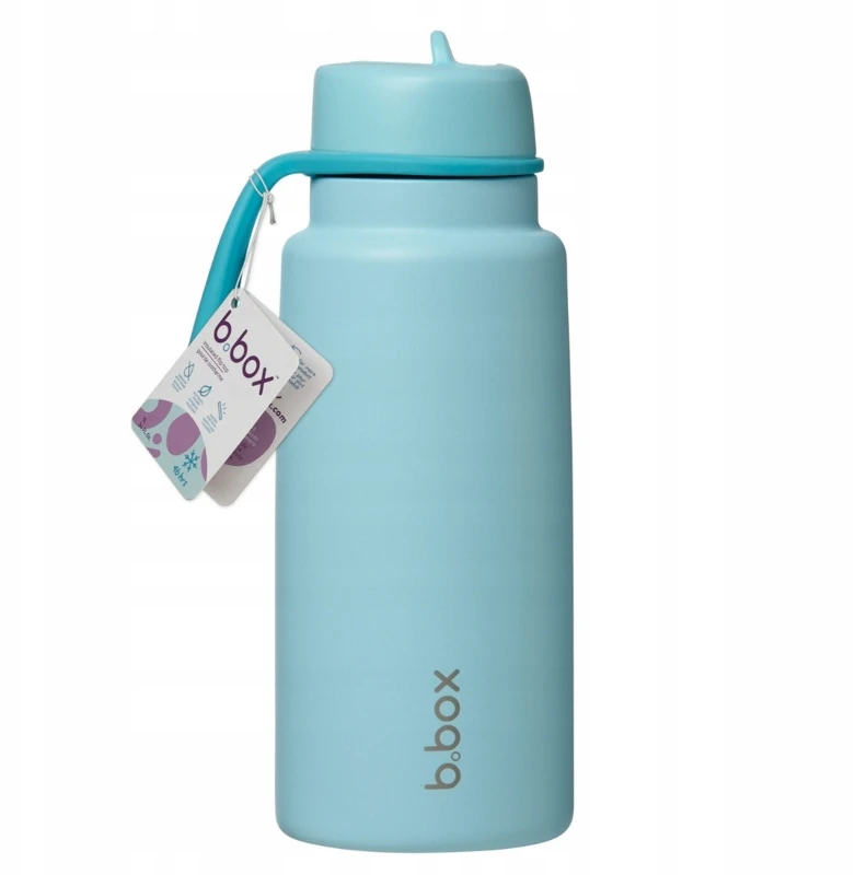 B.box Termo bidonas 1l Lagoon - nerūdijančio plieno, su šiaudeliu
