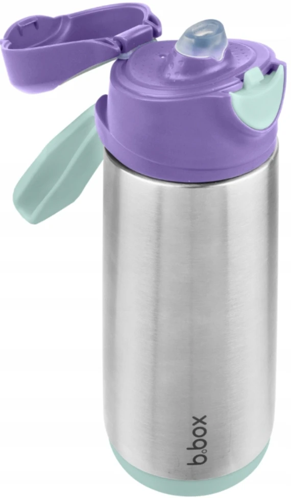 B.BOX BB500903 terminis buteliukas su sportiniu kandikliu 500 ml Lilac Pop