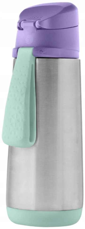 B.BOX BB500903 terminis buteliukas su sportiniu kandikliu 500 ml Lilac Pop