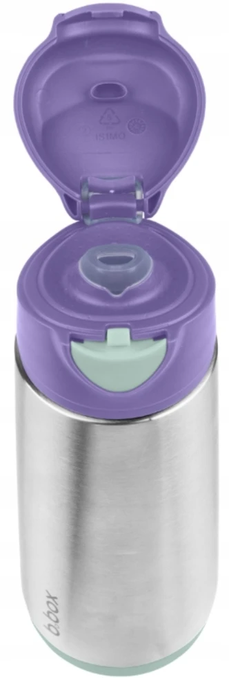 B.BOX BB500903 terminis buteliukas su sportiniu kandikliu 500 ml Lilac Pop
