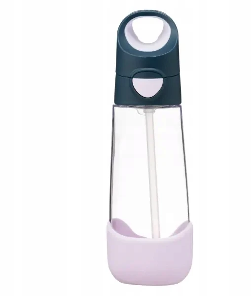 B.BOX TRITAN VANDENS BUTELIS SU INDIGO ROŽIŲ ŠIAUDAIS 600 ml