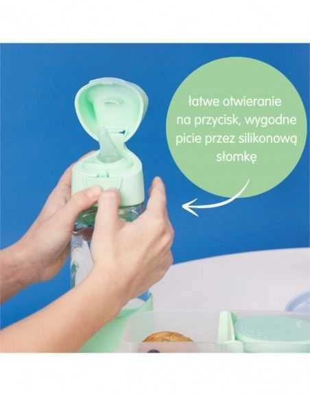 B.BOX BB00882 Tritan buteliukas su šiaudeliu 450 ml Šaltmėtė