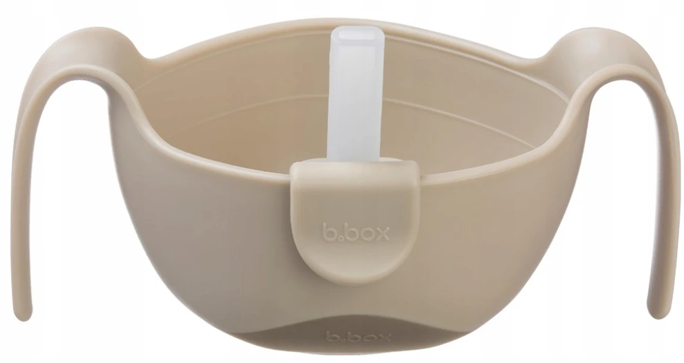 B.BOX Vaikiškas dubuo 3 in 1, šiaudelis, užkandžių įdėklas, Latte dangtelis