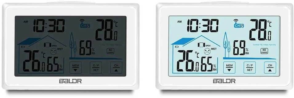 Baldr BD-910 balta meteorologinė stotelė su ekranu