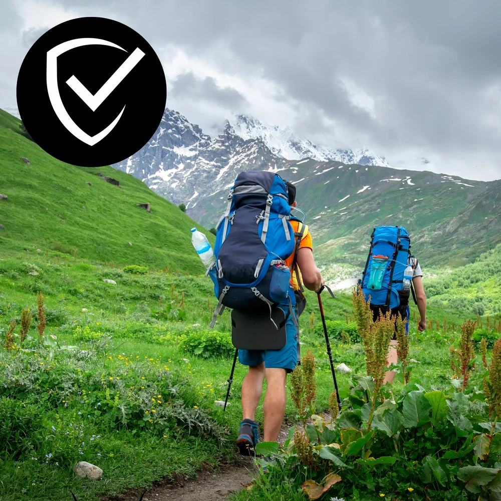 Be Activepl Sulankstomi teleskopiniai trekingo lazdelės su amortizacija