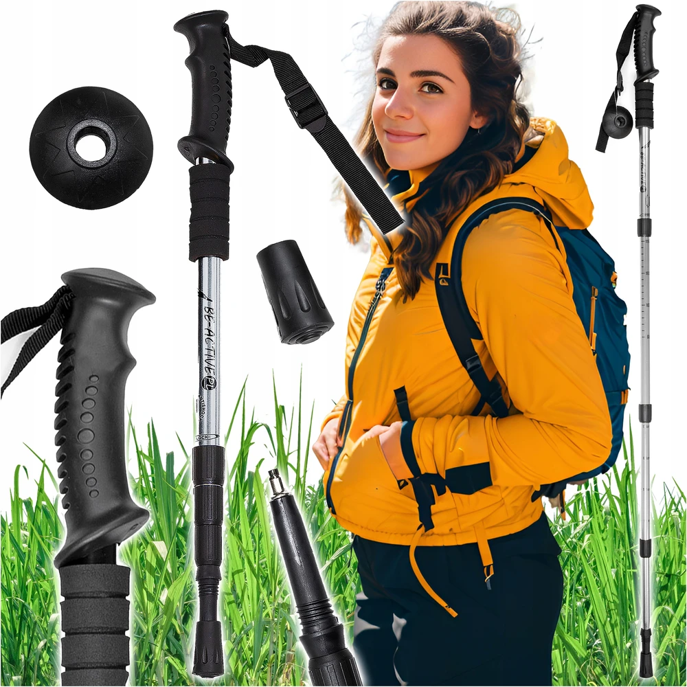 Be Activepl Sulenkiami trekingo lazdos su Anti-shock sistema