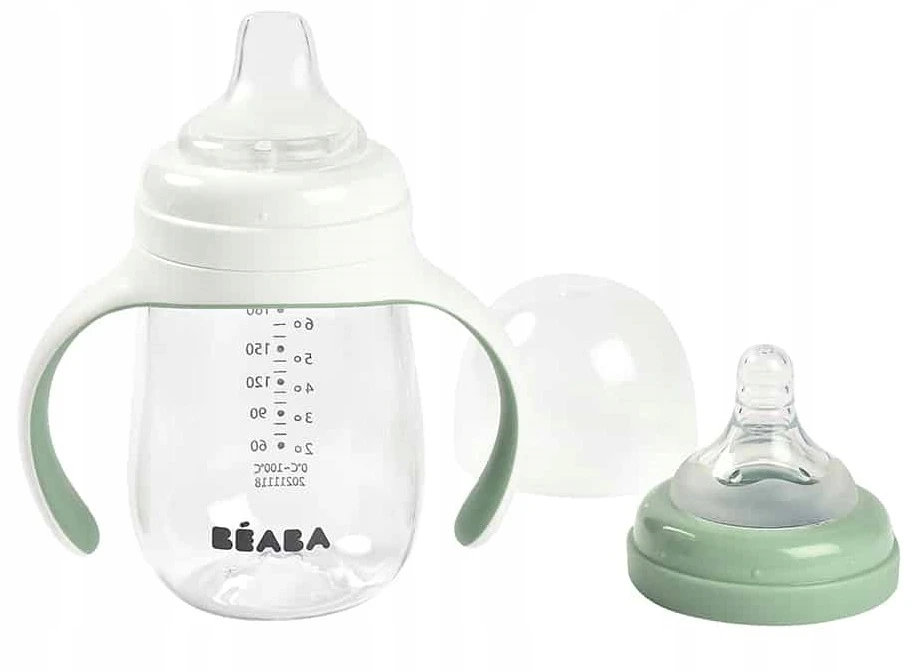 BEABA MOKOMASIS BUTELIUKAS-GERTUVĖ 2IN1, 210 ML, SAGE Žalias
