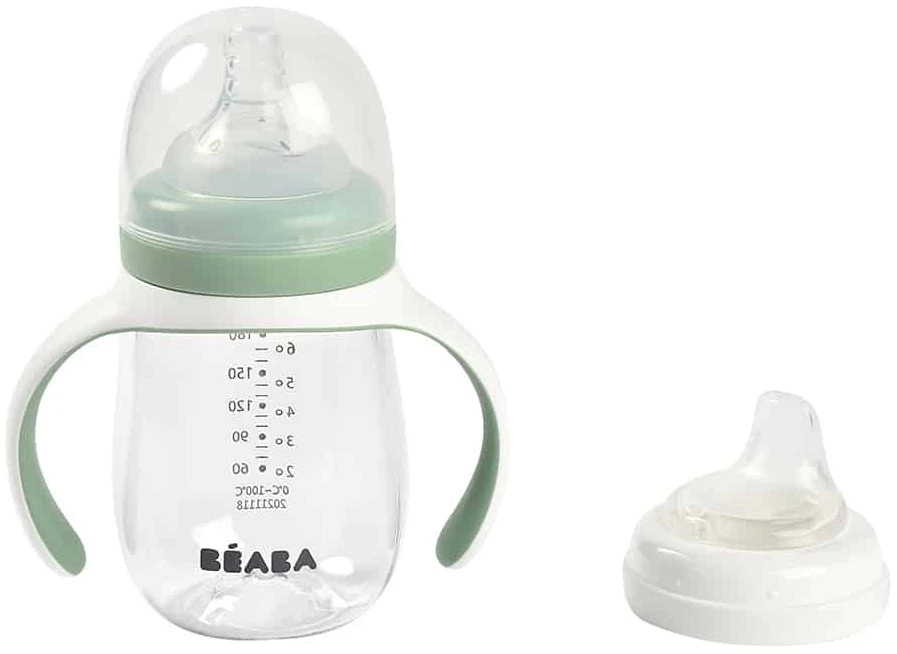BEABA MOKOMASIS BUTELIUKAS-GERTUVĖ 2IN1, 210 ML, SAGE Žalias