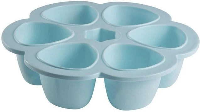 BEABA SILIKONINIS KŪDIKIO MAISTO KONTEINERIS MULTIPORTIONS, (6x90 ML), Mėlynas