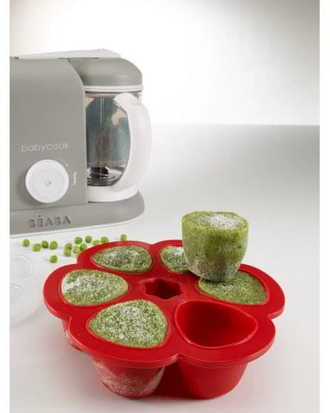 BEABA SILIKONINIS KŪDIKIO MAISTO KONTEINERIS MULTIPORTIONS, (6x90 ML), Mėlynas