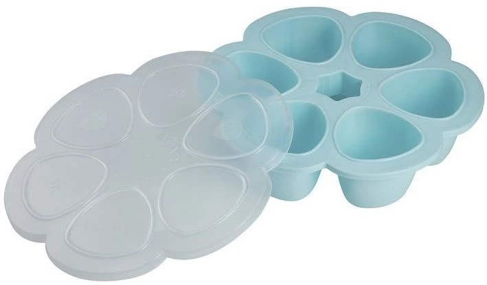 BEABA SILIKONINIS KŪDIKIO MAISTO KONTEINERIS MULTIPORTIONS, (6x90 ML), Mėlynas