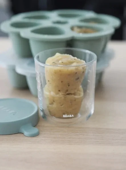 BEABA SILIKONINIS KŪDIKIO MAISTO KONTEINERIS MULTIPORTIONS 6x90 ML SAGE Žalias