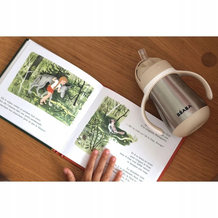 BEABA METALINĖ GERTUVĖ SU ŠIAUDELIU, 250 ML, CLAY