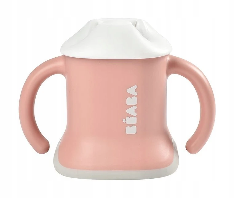 Beaba 3in1 mokomasis puodelis, spalva: old pink