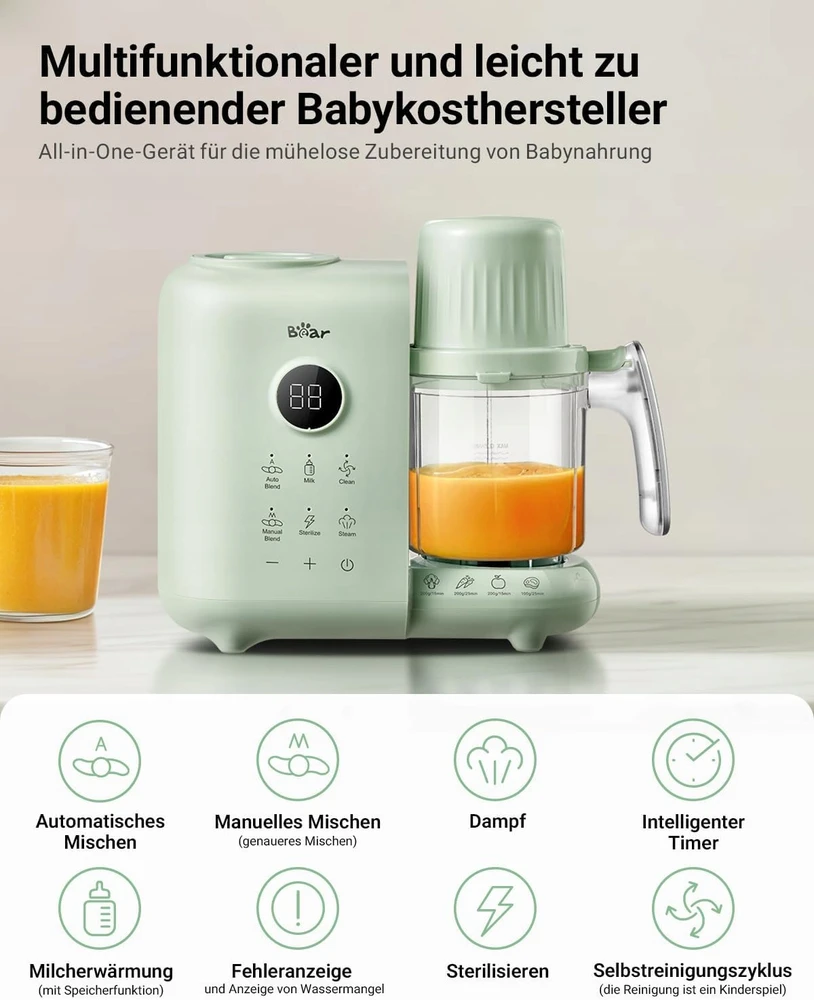 Bear GARINIS SU BBLERIU 300W KŪDIKIO MAISTAMS 6IN1 PREMIUM