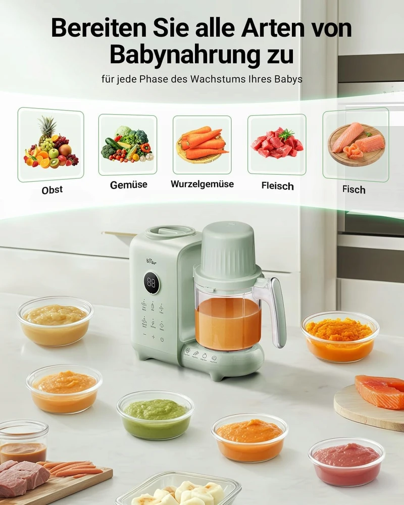Bear GARINIS SU BBLERIU 300W KŪDIKIO MAISTAMS 6IN1 PREMIUM