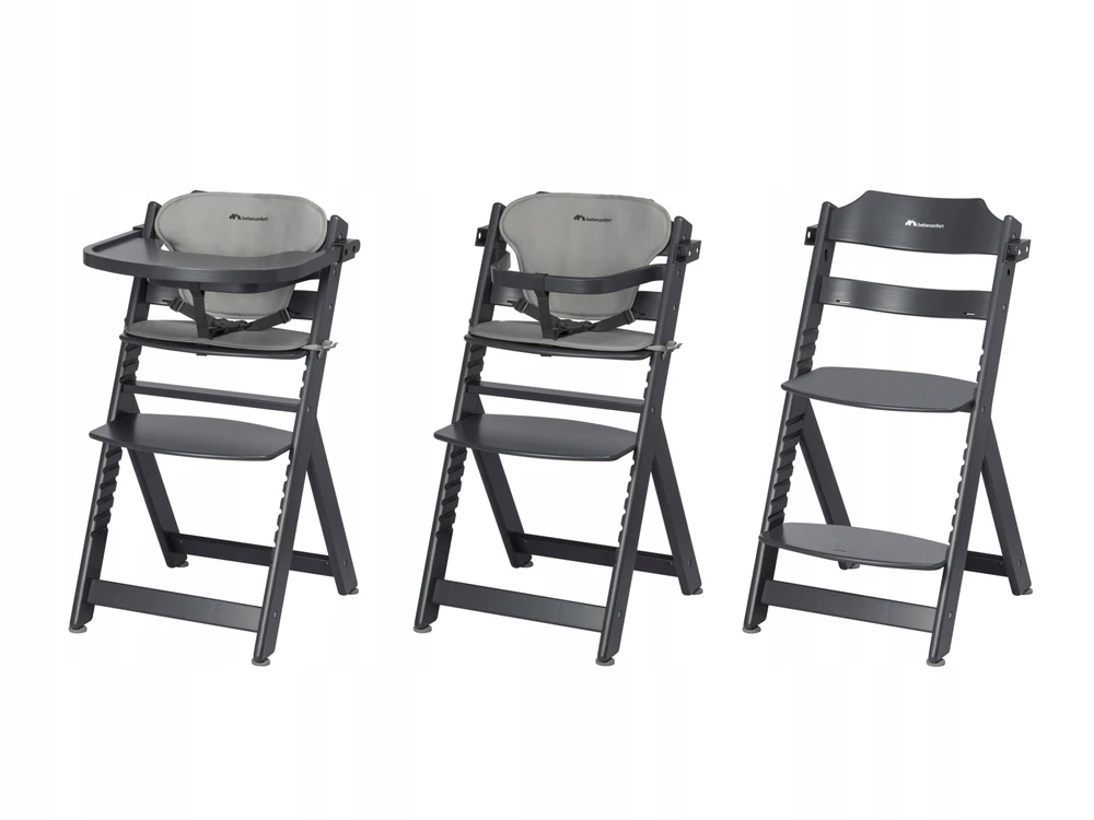 Bebe Confort Timba Mineral Graphite medinė auginimo kėdė